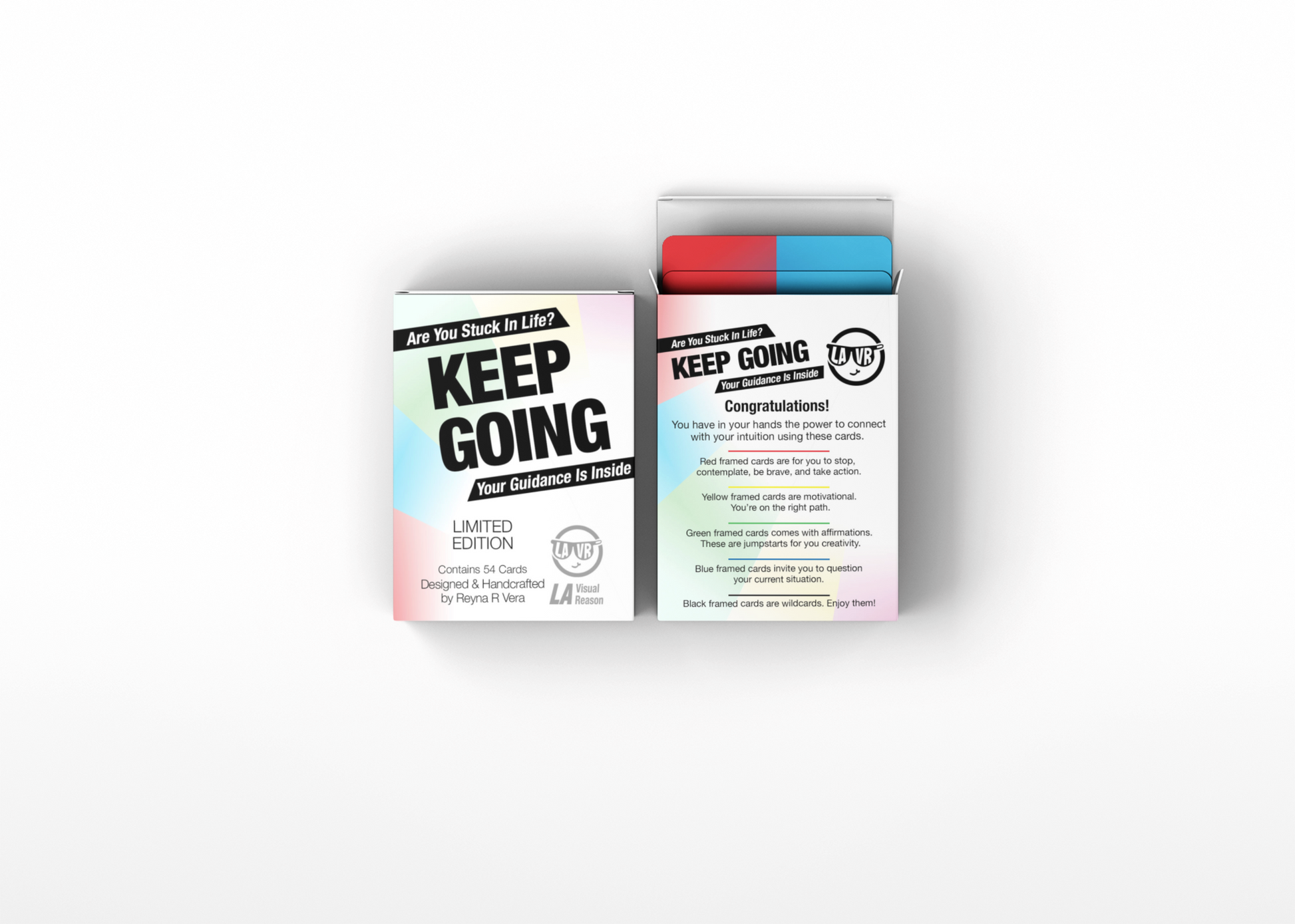 Two packs of 'Keep Going' themed matches on a white background